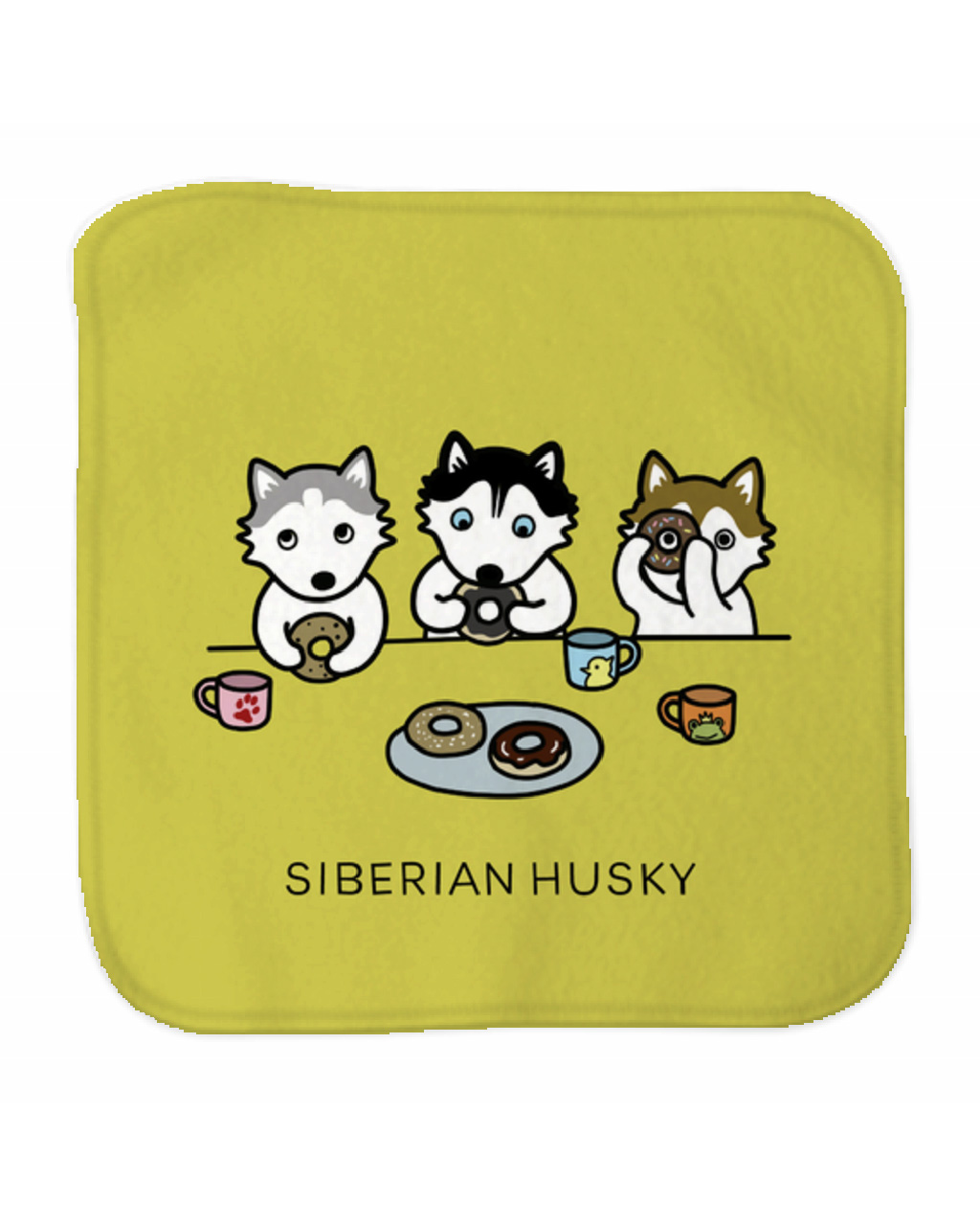 ミニタオル【ドーナツハスキー】マスタード / 別送