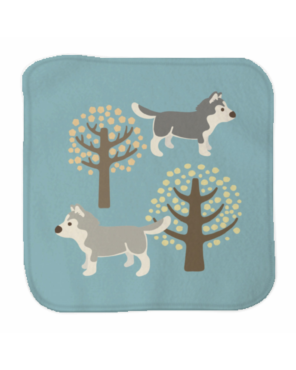 ミニタオル【森のなかのハスキー】/ 別送