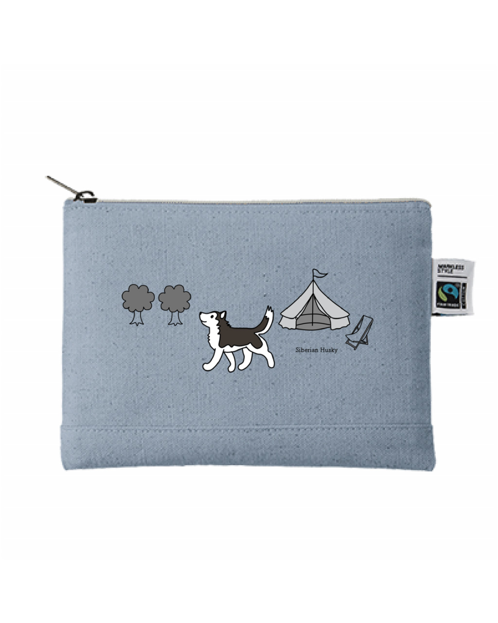 フラットポーチ【アウトドアハスキー】スモークブルー / 別送