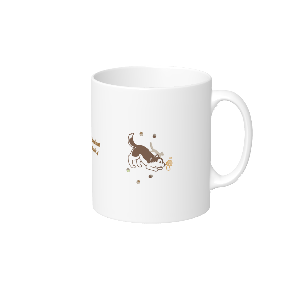 マグカップ【きのことハスキー】/ 別送
